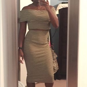 Co-ord striped skirt set UK size 10/ US size 6.